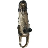 Brave Man Penishülle mit Klitoris und Analstimulation Doppelte Kugel Schwarz 16,5 cm von Baile For Him | Fesselliebe.de