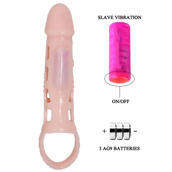 Penis Extender Cover mit Vibration und natürlichem Gurt 13,5 cm von Baile For Him | Fesselliebe.de
