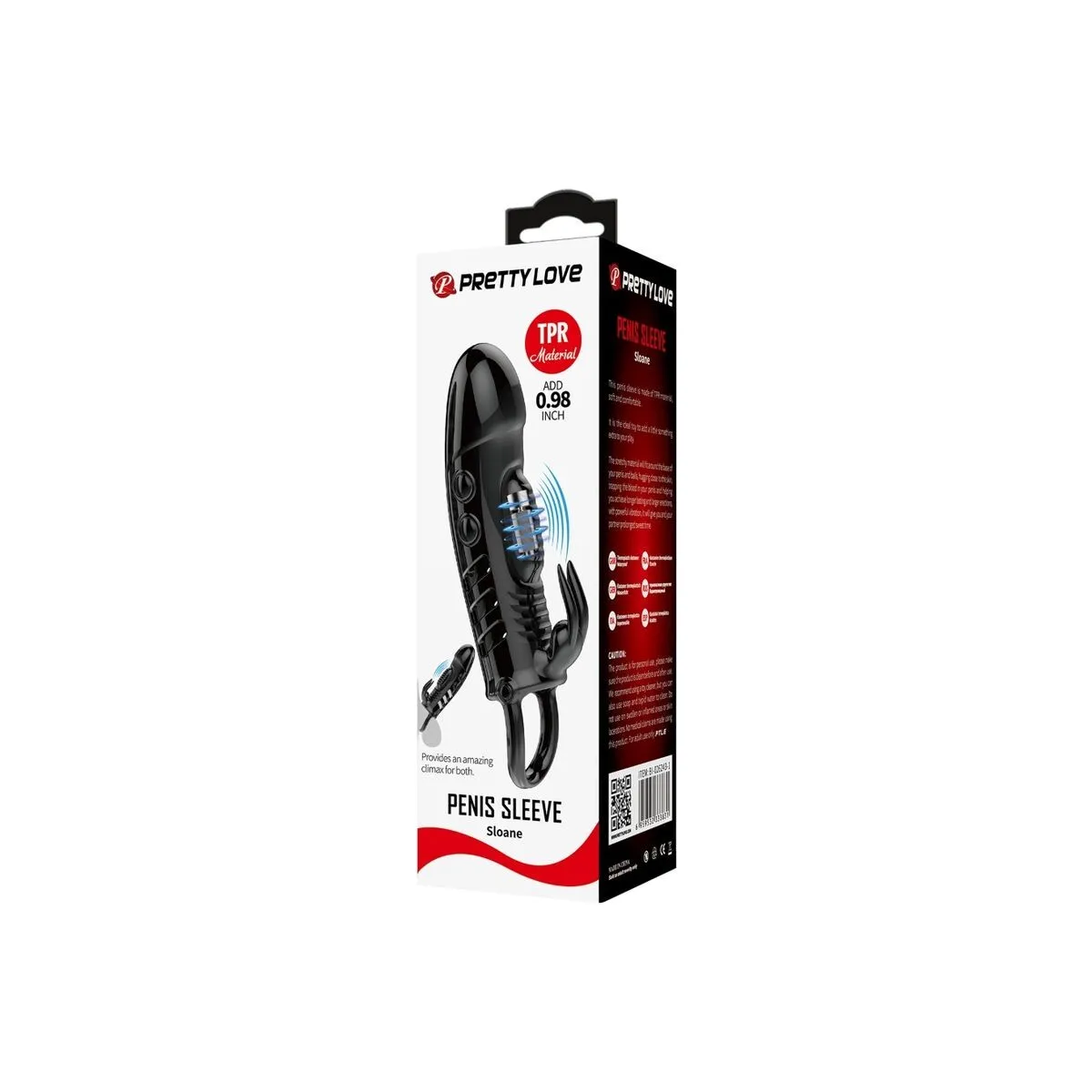 Sloane Rabbit Penishülle Schwarz von Pretty Love | Fesselliebe.de
