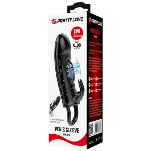 Sloane Rabbit Penishülle Schwarz von Pretty Love