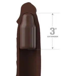 Pipedreams Sleeve 22,86 cm + 7,62 cm Plug Brown von Fantasy X-Tensions