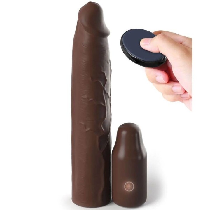 Pipedreams Hülse 22,86 cm + 7,62 cm Stecker Remote Braun von Fantasy X-Tensions | Fesselliebe.de