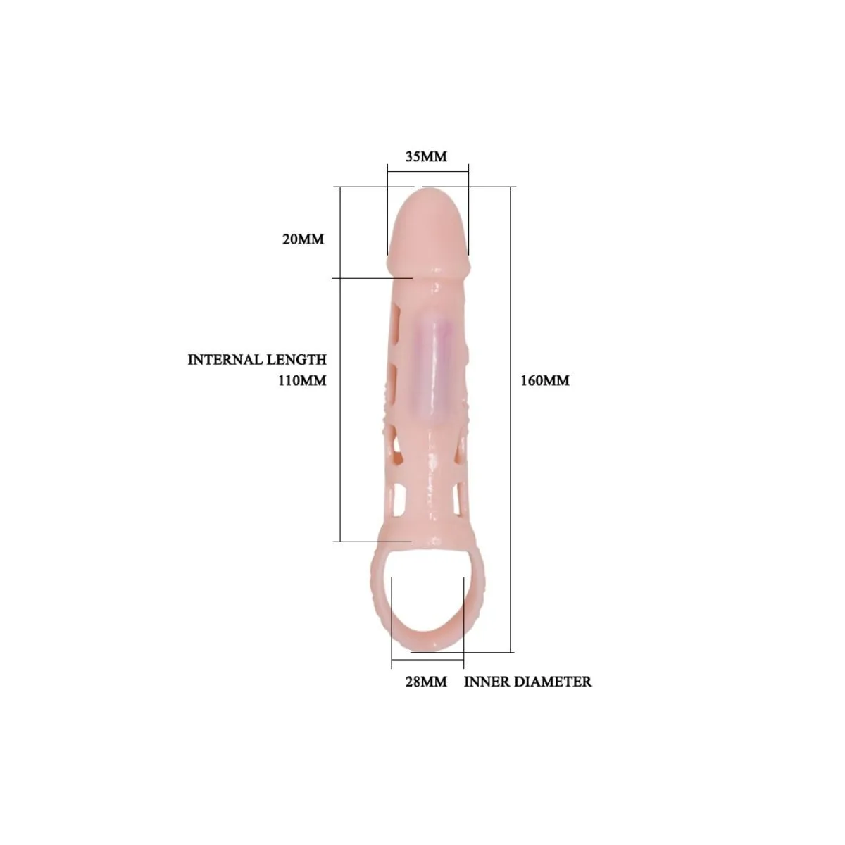 Harrison Penis Extender Cover mit Vibration und Riemen 13,5 cm von Pretty Love Male | Fesselliebe.de