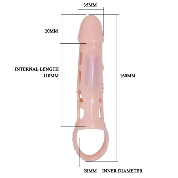 Harrison Penis Extender Cover mit Vibration und Riemen 13,5 cm von Pretty Love Male | Fesselliebe.de