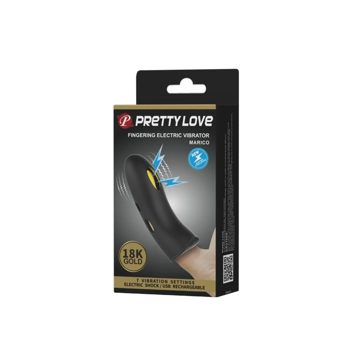 Marico Schwarze Elektrostimulator-Fingerhülle von Pretty Love Male | Fesselliebe.de