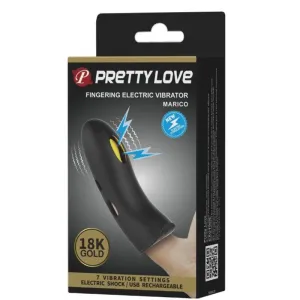 Marico Schwarze Elektrostimulator-Fingerhülle von Pretty Love Male