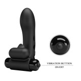 Orlando Schwarze Vibrator-Fingerhülle von Pretty Love Male | Fesselliebe.de