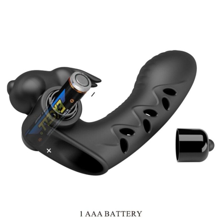 Vance Black Rabbit Vibrator Fingerabdeckung von Pretty Love Male | Fesselliebe.de