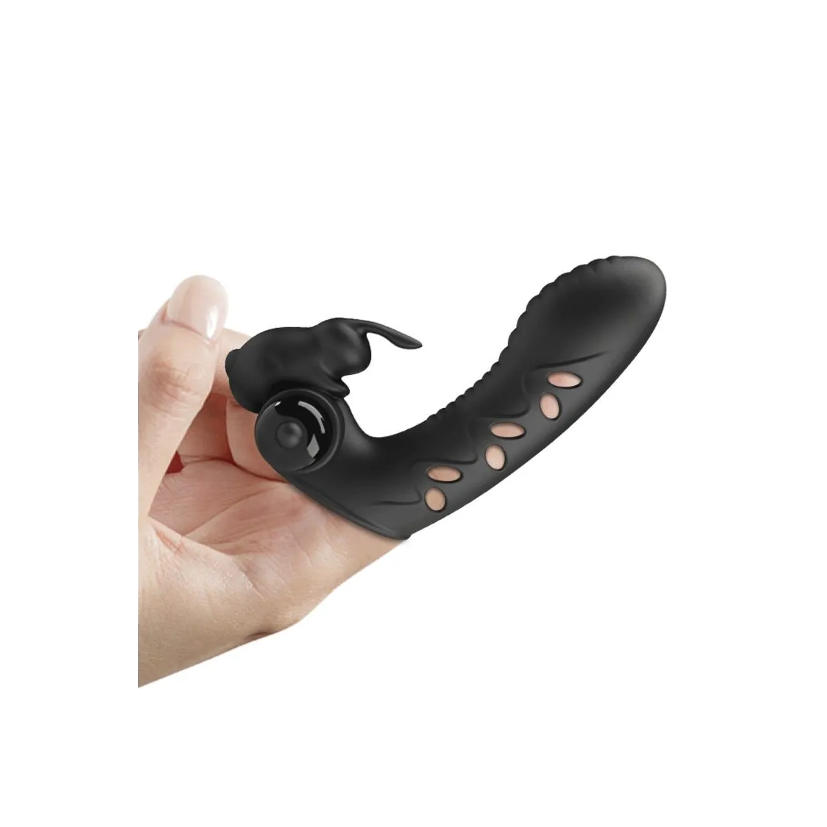 Vance Black Rabbit Vibrator Fingerabdeckung von Pretty Love Male | Fesselliebe.de