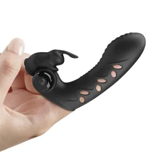 Vance Black Rabbit Vibrator Fingerabdeckung von Pretty Love Male