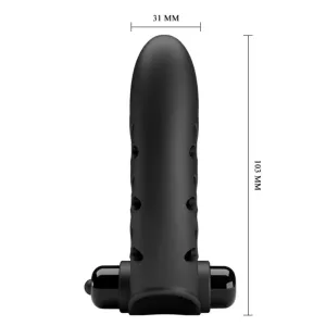 Vance Black Rabbit Vibrator Fingerabdeckung von Pretty Love Male