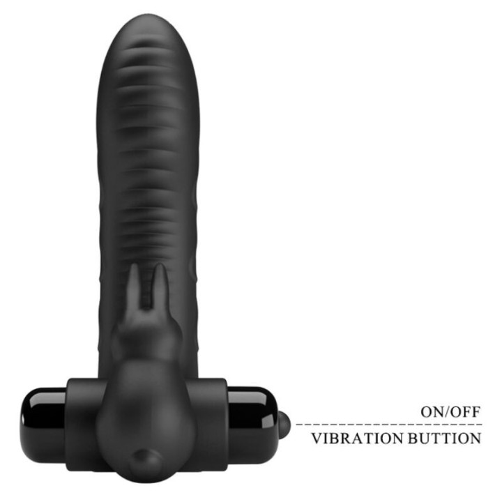 Vance Black Rabbit Vibrator Fingerabdeckung von Pretty Love Male | Fesselliebe.de