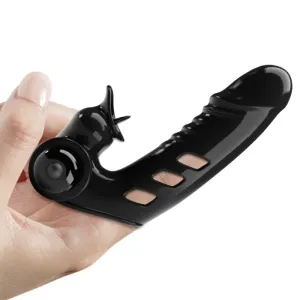 Corbin Schwarze Vibrator-Fingerabdeckung von Pretty Love Male