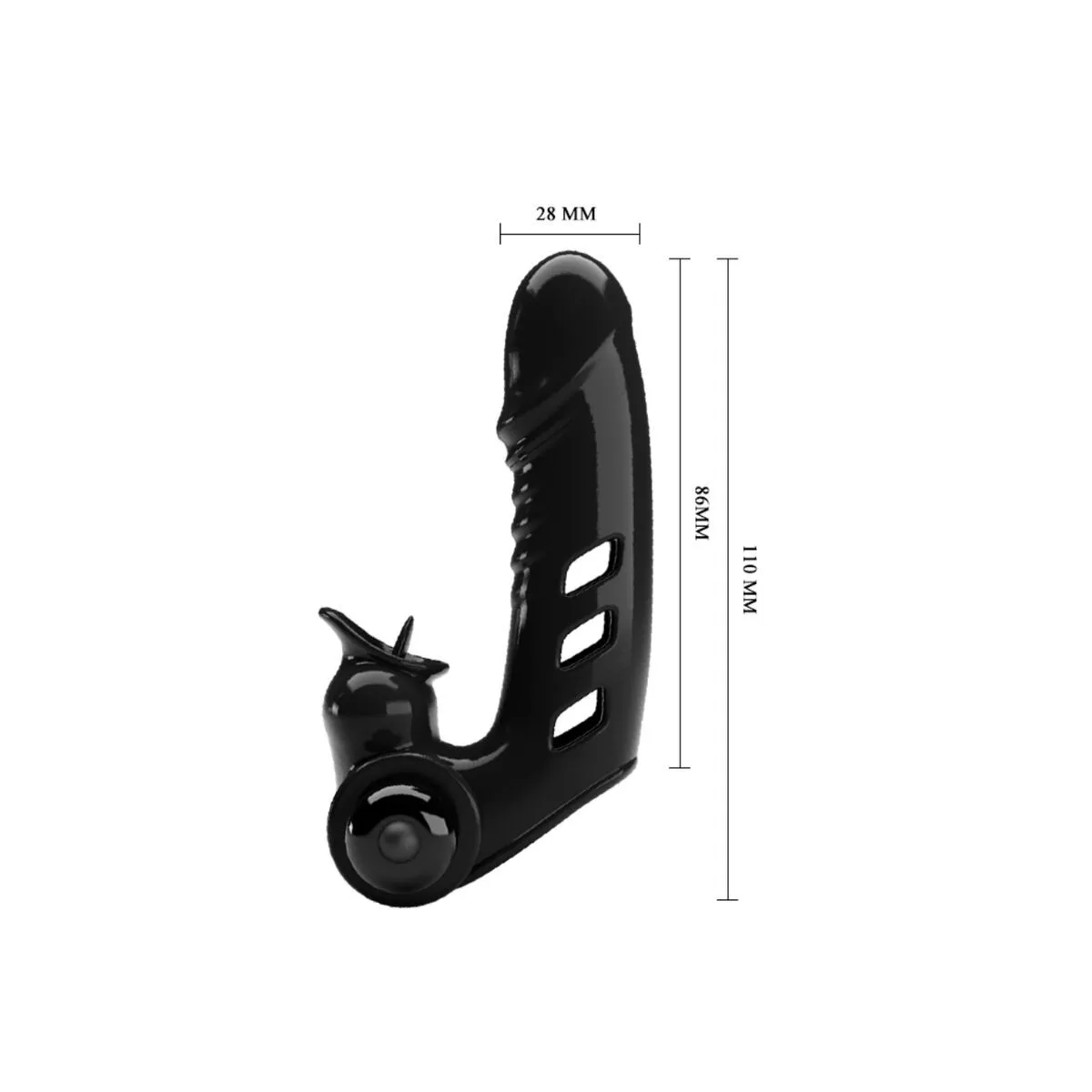 Corbin Schwarze Vibrator-Fingerabdeckung von Pretty Love Male | Fesselliebe.de