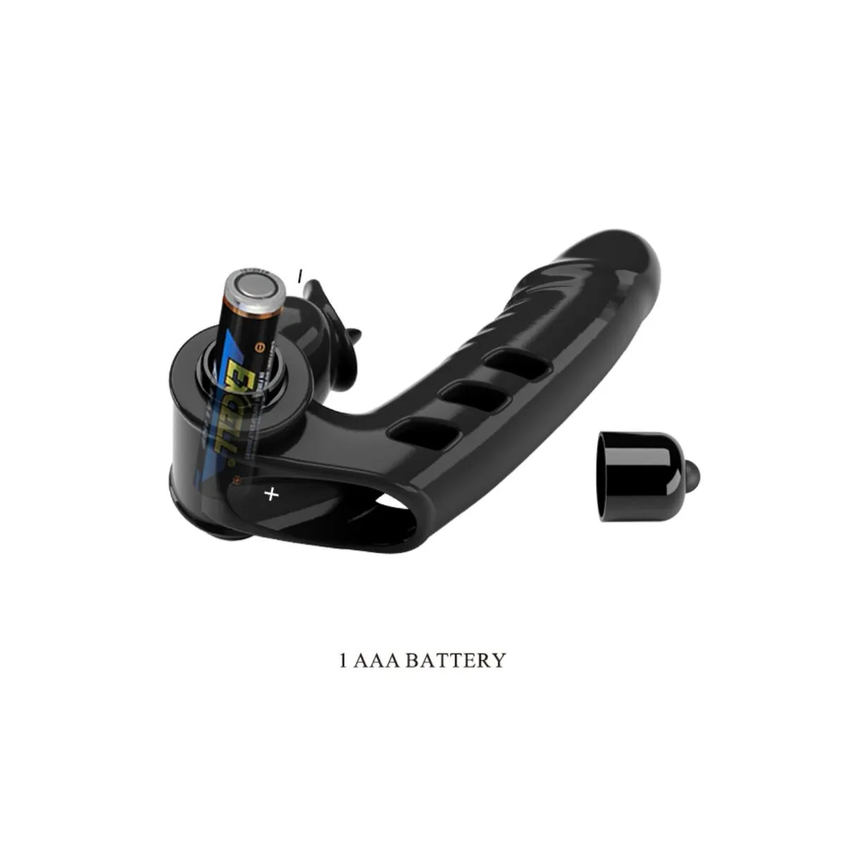 Corbin Schwarze Vibrator-Fingerabdeckung von Pretty Love Male | Fesselliebe.de