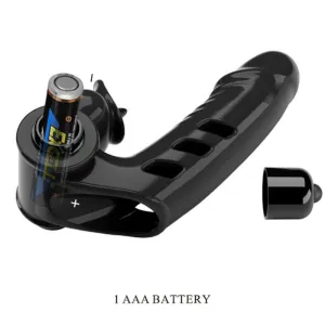 Corbin Schwarze Vibrator-Fingerabdeckung von Pretty Love Male