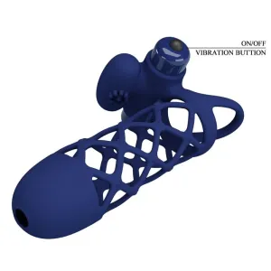 Giann Vibratorring mit Silikonhülle Blau von Pretty Love Male