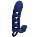 Altaf Vibratorring mit Silikonhülle Blau von Pretty Love Male