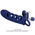 Altaf Vibratorring mit Silikonhülle Blau von Pretty Love Male