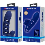 Altaf Vibratorring mit Silikonhülle Blau von Pretty Love Male | Fesselliebe.de