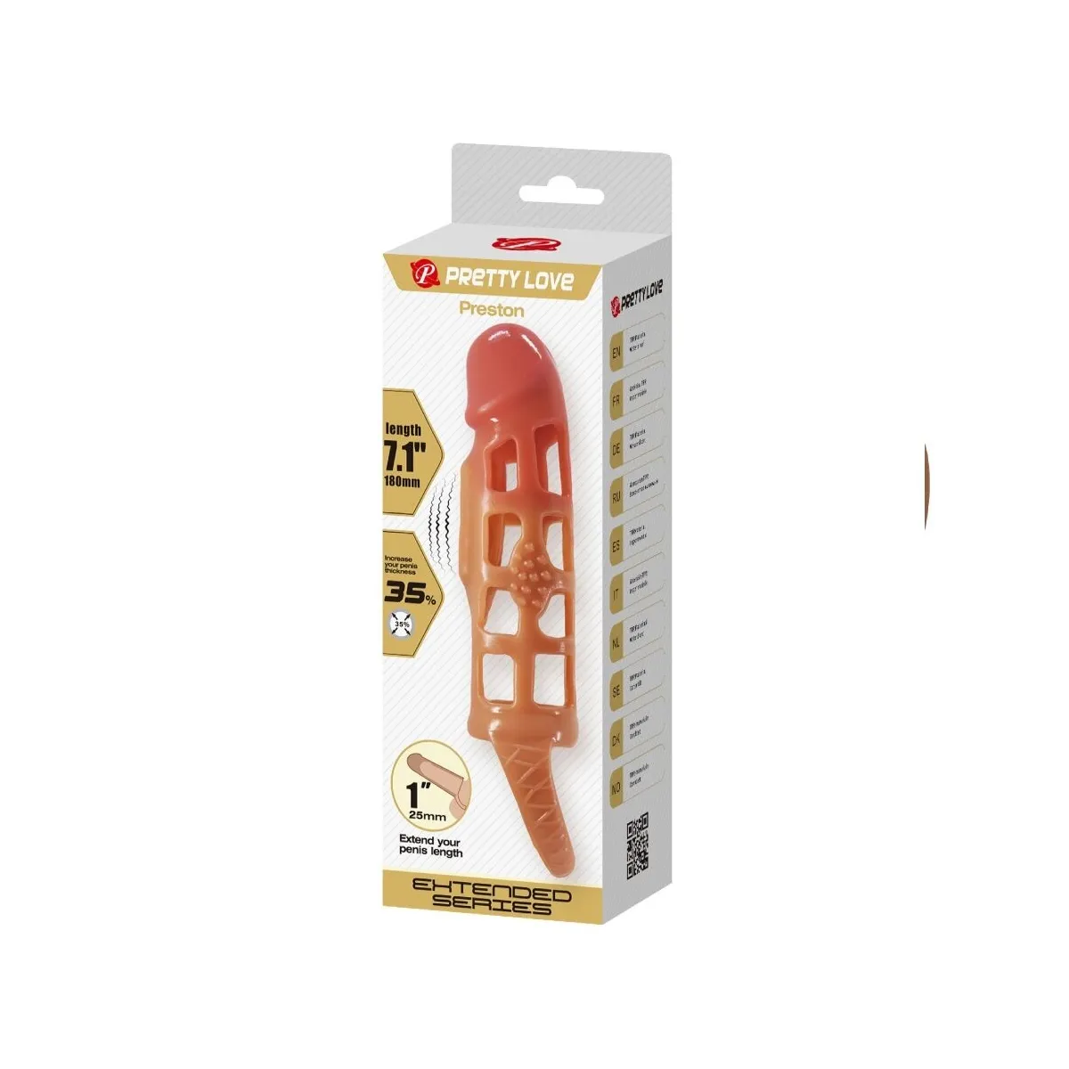 Preston Vibrierende Penishülle 18 cm von Pretty Love | Fesselliebe.de