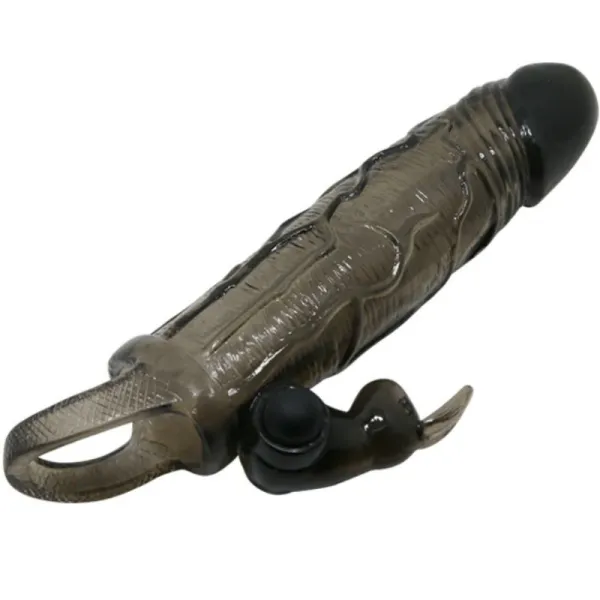 Brave Man Penisabdeckung mit Rabbit Schwarz 16,5 cm von Baile For Him | Fesselliebe.de