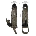 Brave Man Penisabdeckung mit Rabbit Schwarz 16,5 cm von Baile For Him