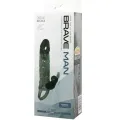 Brave Man Penisabdeckung mit Rabbit Schwarz 16,5 cm von Baile For Him