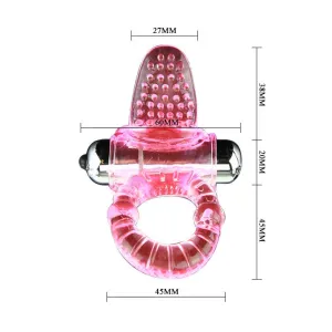 Sweet Abs 10 Rhythms Ring Rosa Vibrator Penisring von Baile For Him
