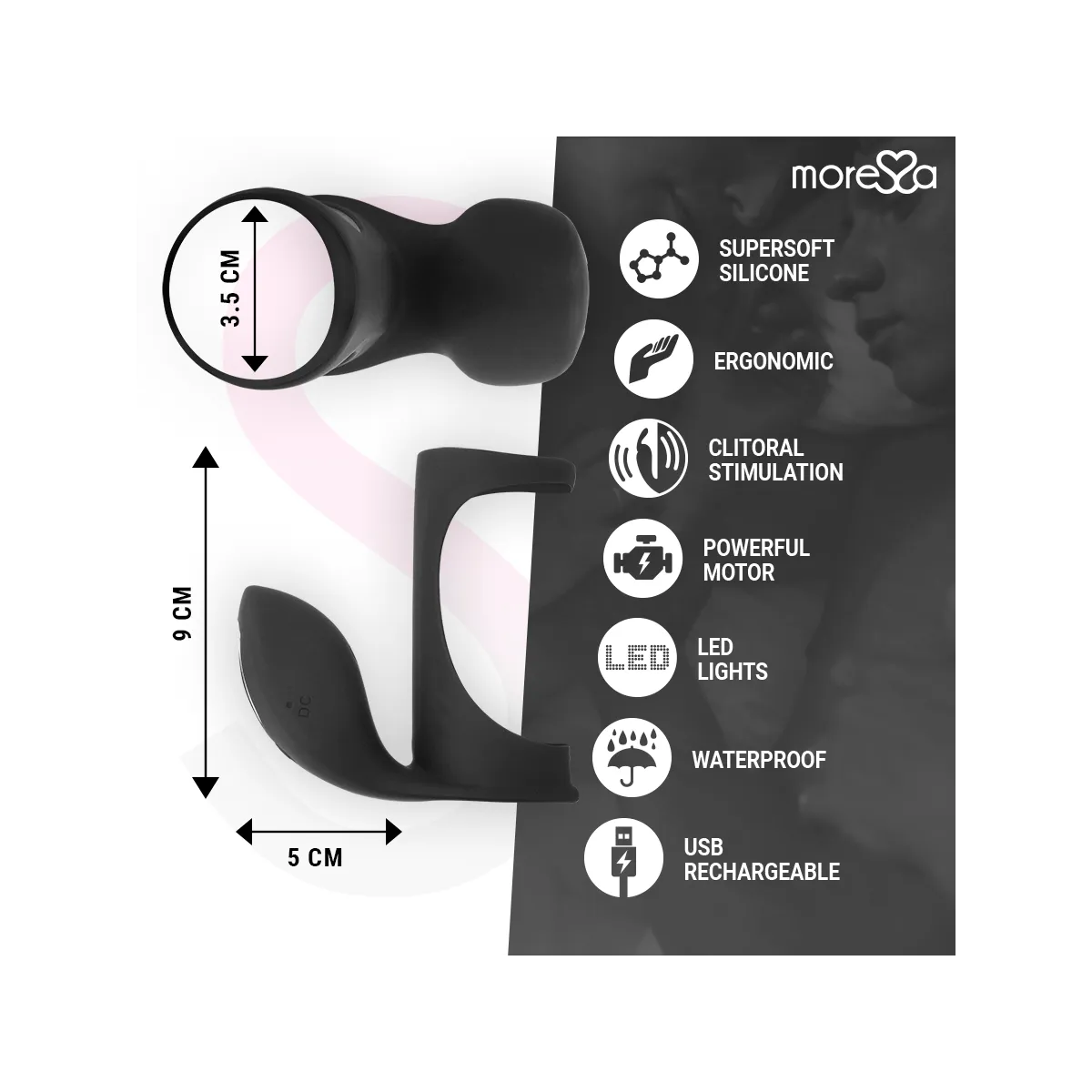 Brandon Vibratorring mit Abdeckung von Moressa | Fesselliebe.de