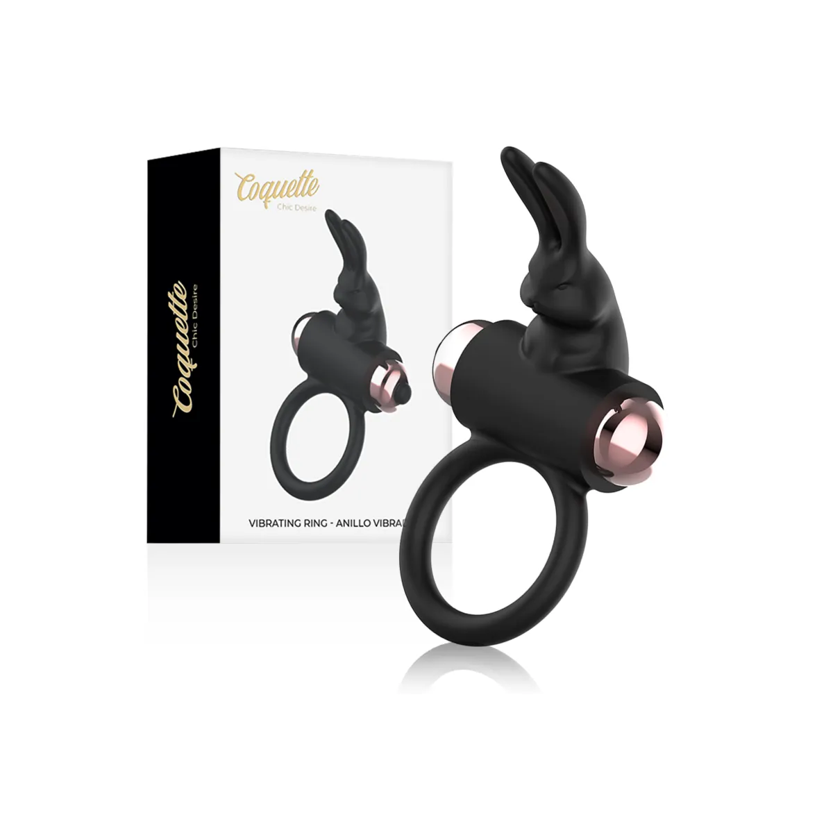 Cockring mit Vibrator Schwarz/ Gold von Coquette Toys | Fesselliebe.de