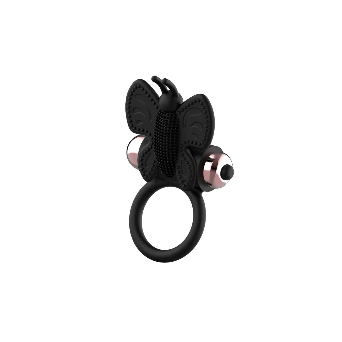 Cockring Schmetterling mit Vibrator Schwarz/ Gold von Coquette Toys | Fesselliebe.de