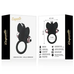 Cockring Schmetterling mit Vibrator Schwarz/ Gold von Coquette Toys