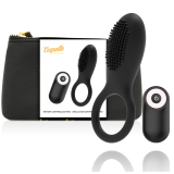 Cockring mit Fernbedienung wiederaufladbar Schwarz/Gold von Coquette Toys | Fesselliebe.de