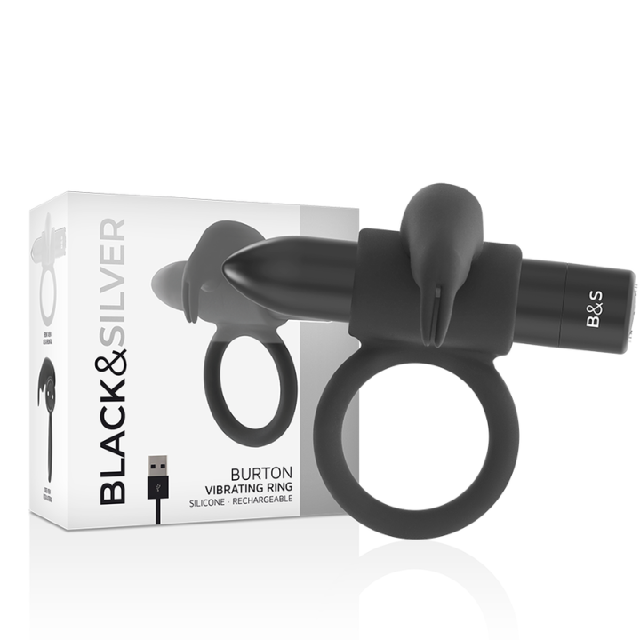 Burton Ring 10 Vibrationsmodi Schwarz von Black&Silver | Fesselliebe.de