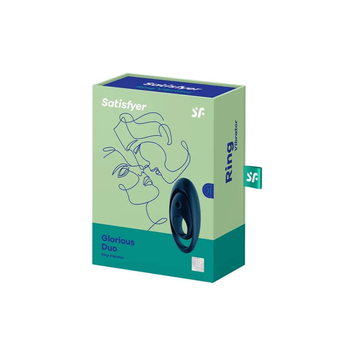 Glorious Duo Ring Vibrator Blau von Satisfyer Ring | Fesselliebe.de