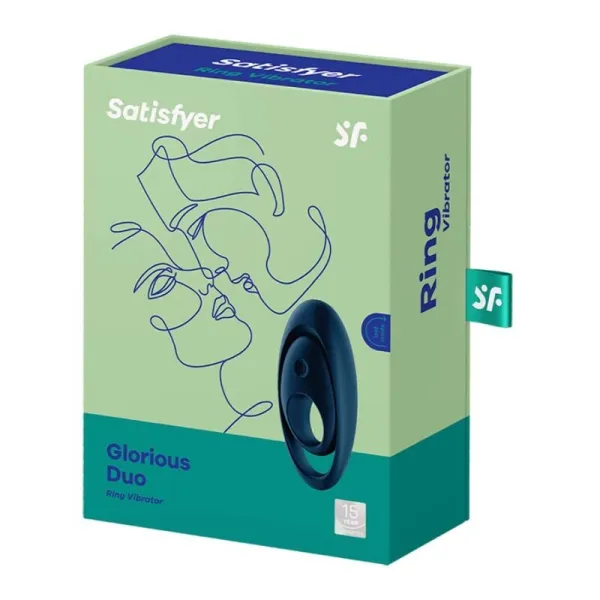 Glorious Duo Ring Vibrator Blau von Satisfyer Ring | Fesselliebe.de