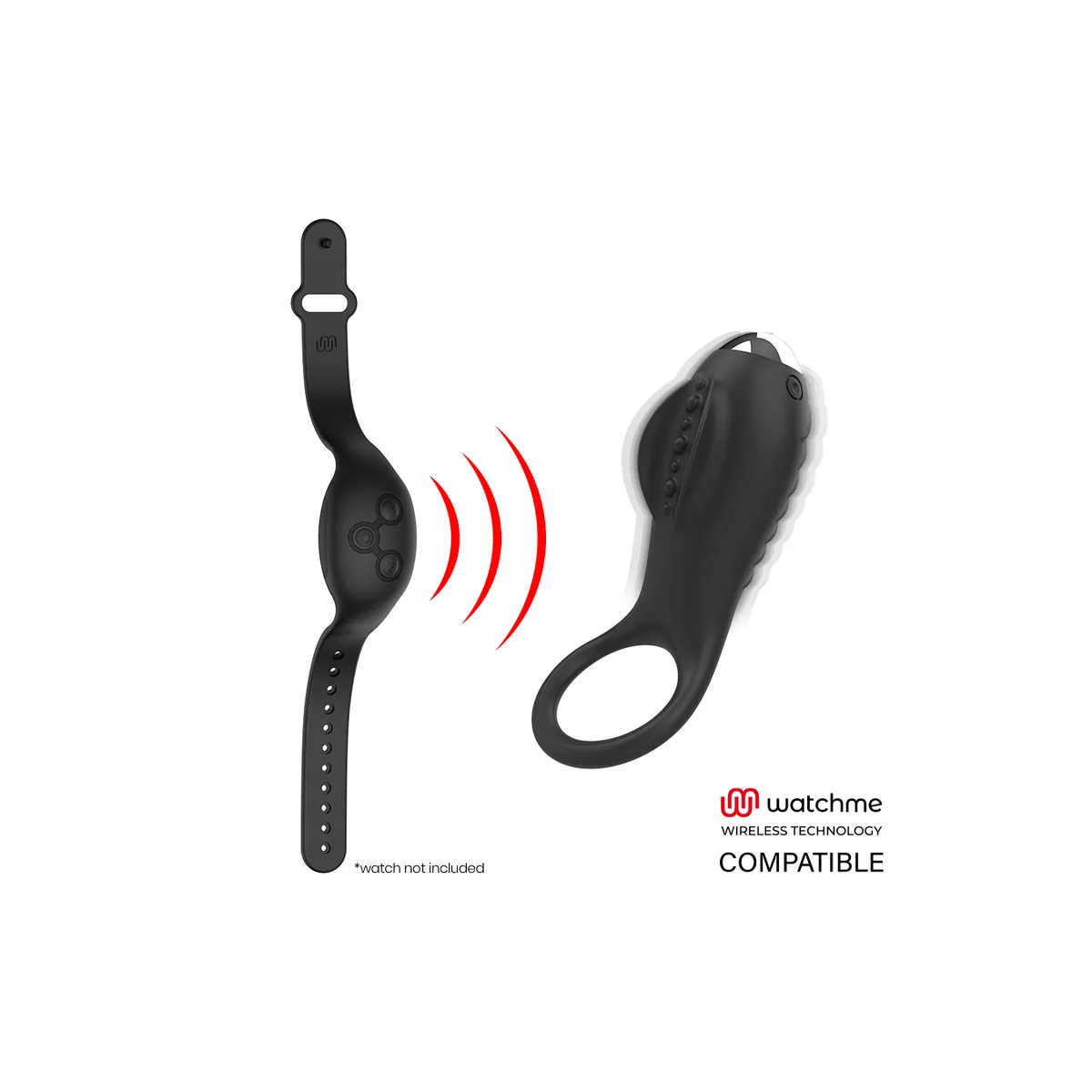 Alan Cock Ring Watchme Kompatibel mit Drahtloser Technologie von Brilly Glam | Fesselliebe.de