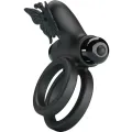 Doppelvibrierring mit Schwarzem Stimulator von Pretty Love Male