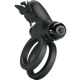 Doppelvibrierring mit Schwarzem Stimulator von Pretty Love Male | Fesselliebe.de