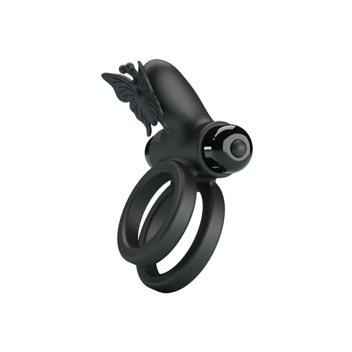 Doppelvibrierring mit Schwarzem Stimulator von Pretty Love Male | Fesselliebe.de