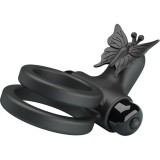 Doppelvibrierring mit Schwarzem Stimulator von Pretty Love Male | Fesselliebe.de