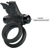 Doppelvibrierring mit Schwarzem Stimulator von Pretty Love Male | Fesselliebe.de