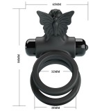 Doppelvibrierring mit Schwarzem Stimulator von Pretty Love Male | Fesselliebe.de