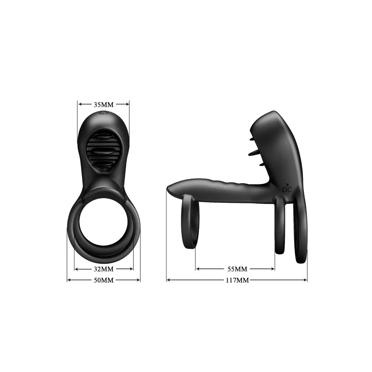 Jammy Penis-Hülle 12 Vibrationen mit wiederaufladbarer Silikon-Zunge von Pretty Love Male | Fesselliebe.de