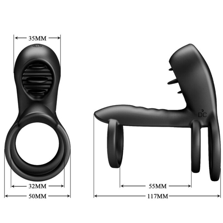 Jammy Penis-Hülle 12 Vibrationen mit wiederaufladbarer Silikon-Zunge von Pretty Love Male | Fesselliebe.de