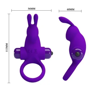 Vibratorring I Rabbit für Lila Penis von Pretty Love Male