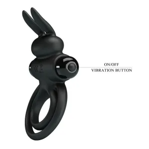 Vibrator Iii Rabbitring für Schwarzen Penis von Pretty Love Male