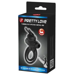 Vibrator Iii Rabbitring für Schwarzen Penis von Pretty Love Male