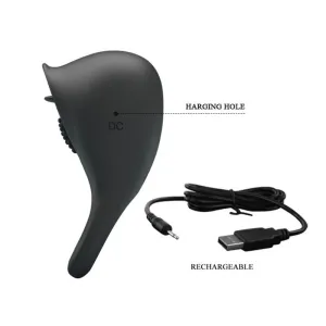 Vibrierender Penisring mit Schwarzer Zunge von Pretty Love Male